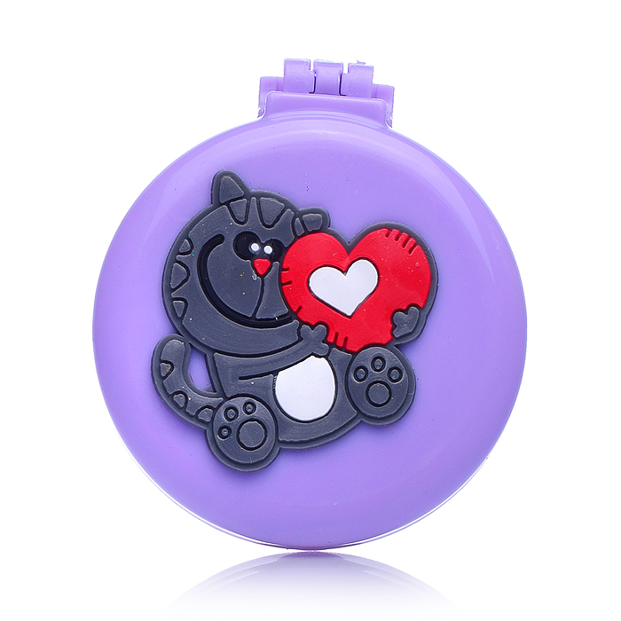 Расческа-мини массажная 00-3606 в ассортименте, с зеркалом