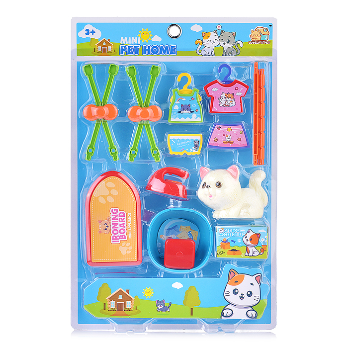 Игровой набор питомец 832-211 "Котенок Руся" на листе Игровой набор питомец 832-211 "Котенок Руся" на листе