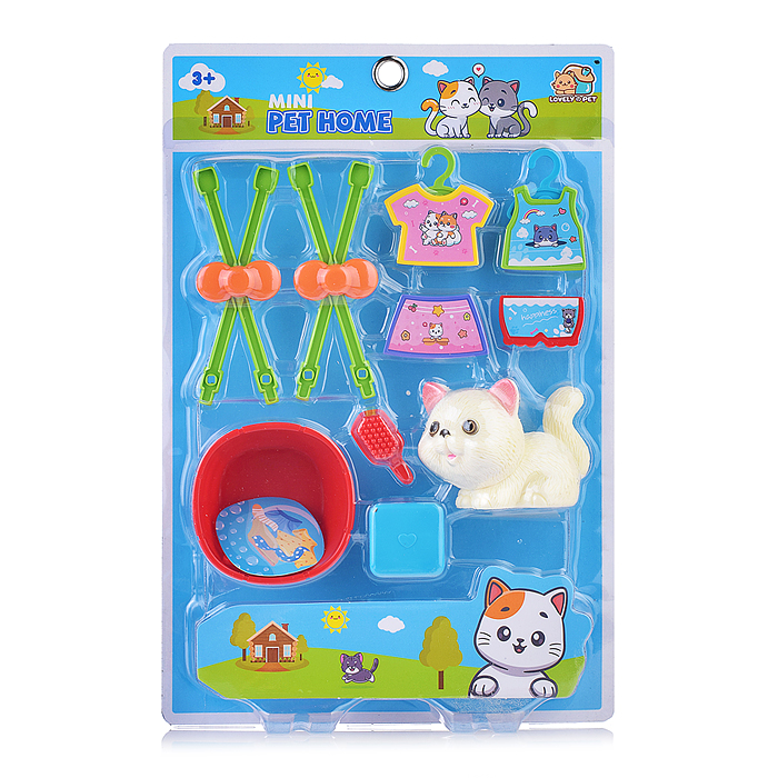 Игровой набор питомец 832-210 "Котенок Бася" на листе Игровой набор питомец 832-210 "Котенок Бася" на листе