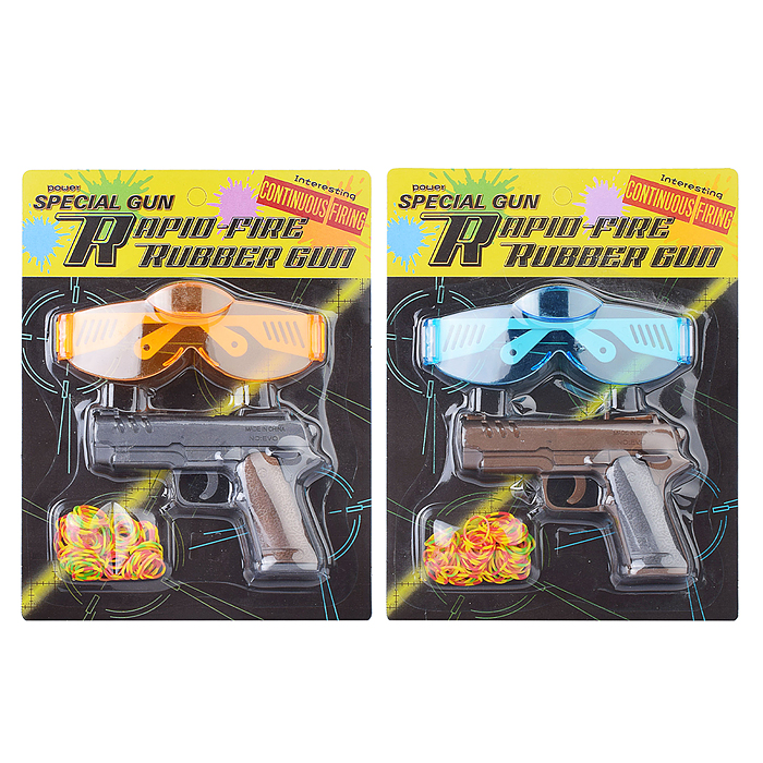 Пистолет 7800-2 "Спецагент" стреляет резинками, на листе