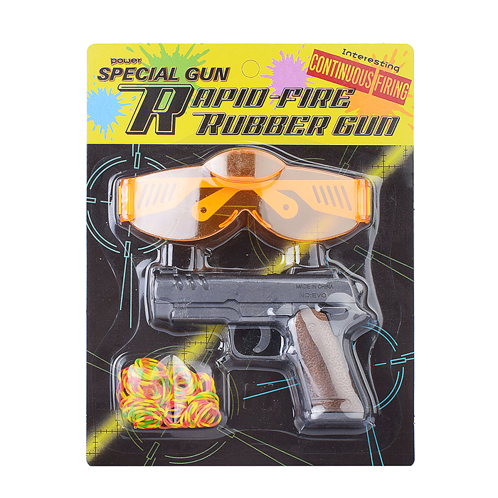 Пистолет 7800-2 "Спецагент" стреляет резинками, на листе