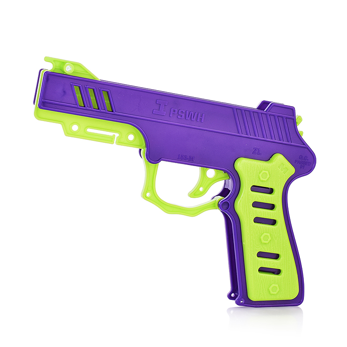Фото к товару Пистолет 153-M "Неон" стреляет резинками, в пакете Пистолет 153-M "Неон" стреляет резинками, в пакете