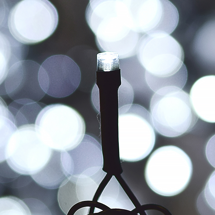 Фото к товару Электрогирлянда светодиодная 10 м, 200 ламп, холодный Электрогирлянда светодиодная 10 м, 200 ламп, холодный