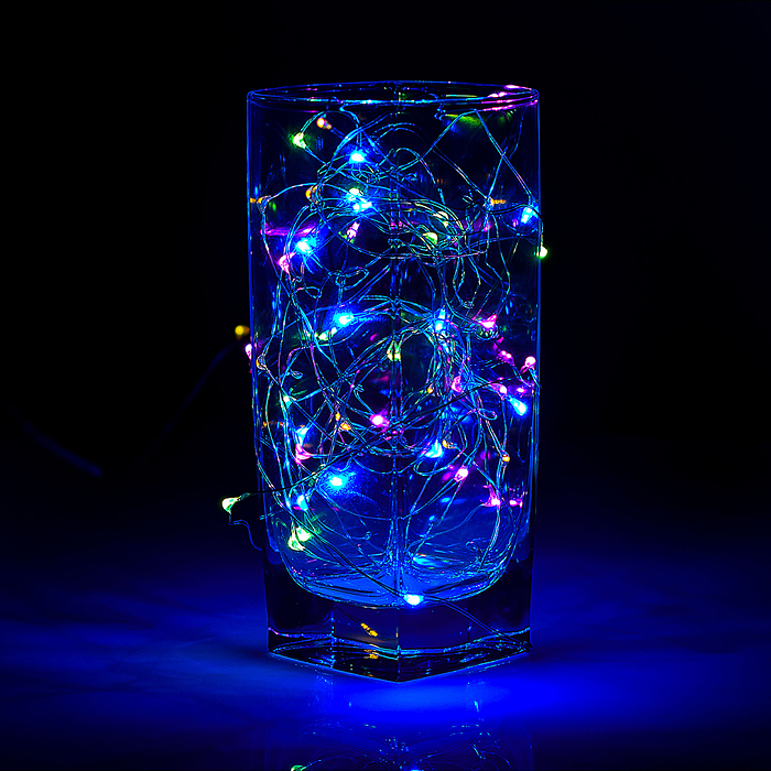 Фото к товару Электрогирлянда светодиодная Роса, 20 м, 200 ламп, цветная Электрогирлянда светодиодная Роса, 20 м, 200 ламп, цветная