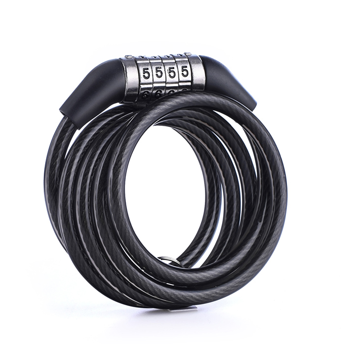 Замок велосипедный кодовый, длина 1м, толщина 6мм Замок велосипедный кодовый, длина 1м, толщина 6мм