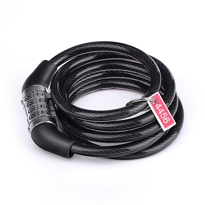 Фото к товару Замок велосипедный кодовый, длина 1м, толщина 6мм Замок велосипедный кодовый, длина 1м, толщина 6мм