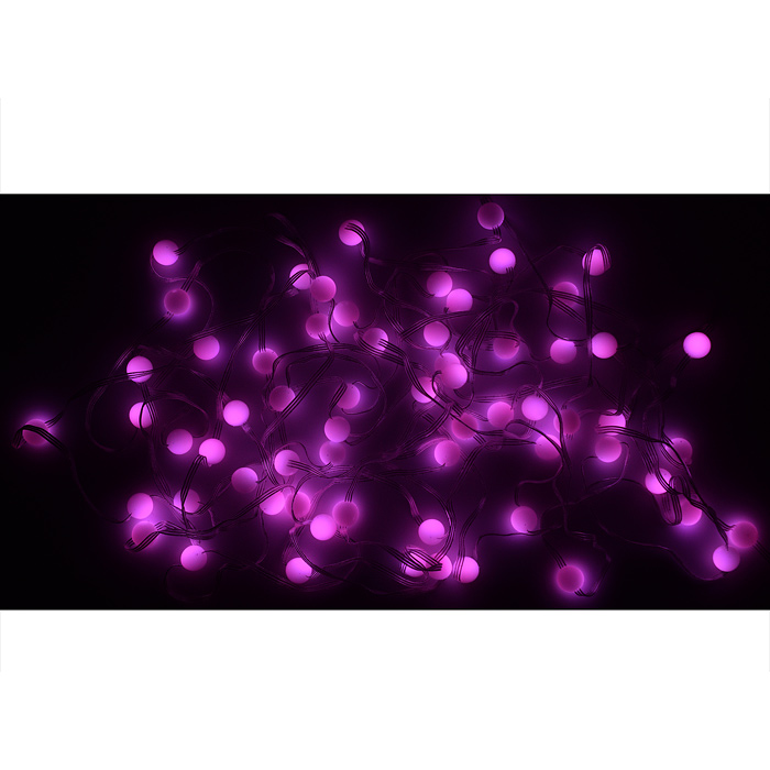 Фото к товару Электрогирлянда светодиодная S01530-1 "Шарики", 7.5м, 50 ламп, пульт, USB, меняет цвет Электрогирлянда светодиодная S01530-1 "Шарики", 7.5м, 50 ламп, пульт, USB, меняет цвет