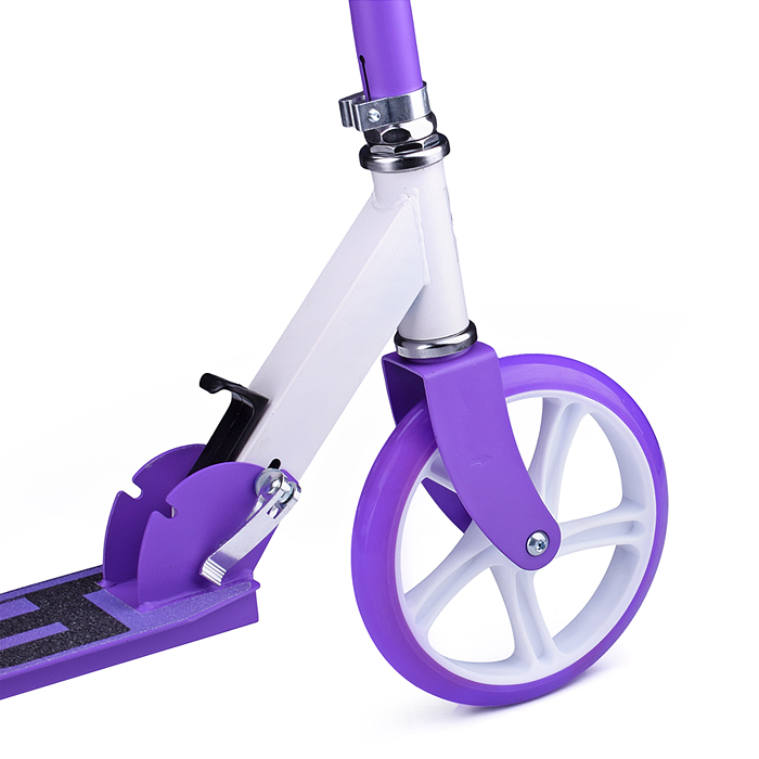 Самокат-снегокат R0181.VT с изогнутой ручкой (фиолетовый)