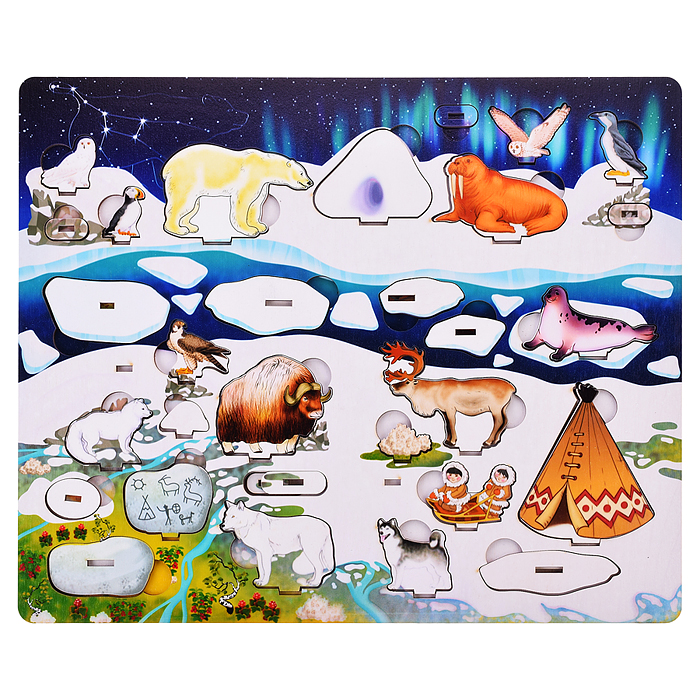 3D Развивающая доска "Под Большой Медведицей" (Арктика, 52 дет.) 37х1,4х31 3D Развивающая доска "Под Большой Медведицей" (Арктика, 52 дет.) 37х1,4х31