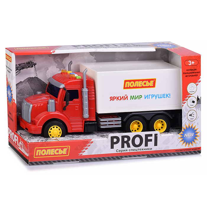 Фото к товару Автомобиль-фургон инерционный "Профи" (со светом и звуком) (красно-белый) (в коробке) Автомобиль-фургон инерционный "Профи" (со светом и звуком) (красно-белый) (в коробке)