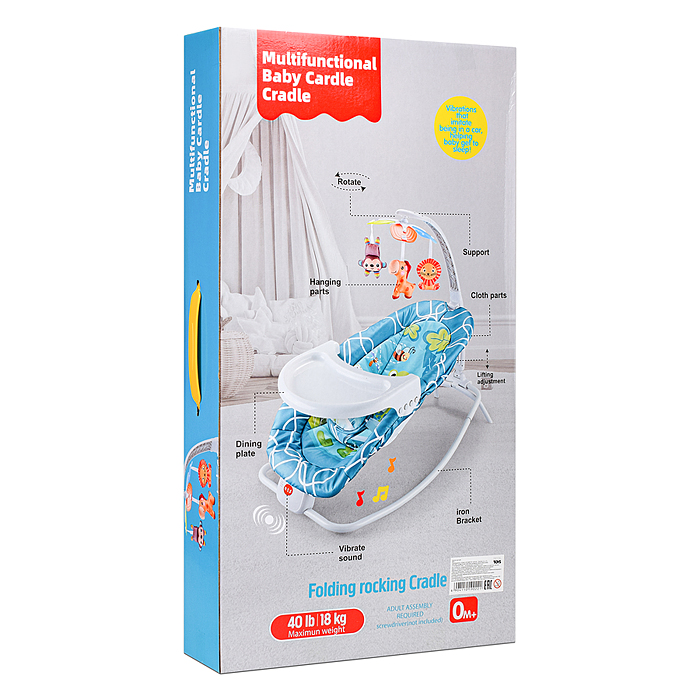 Фото к товару Шезлонг детский 8583 "В мире животных" в коробке (бирюзовый) Шезлонг детский 8583 "В мире животных" в коробке (бирюзовый)