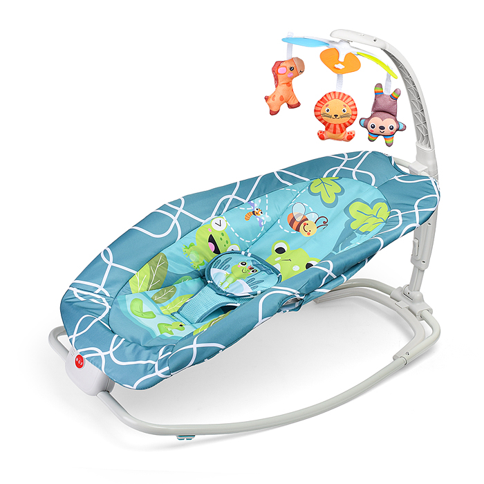 Фото к товару Шезлонг детский 8583 "В мире животных" в коробке (бирюзовый) Шезлонг детский 8583 "В мире животных" в коробке (бирюзовый)