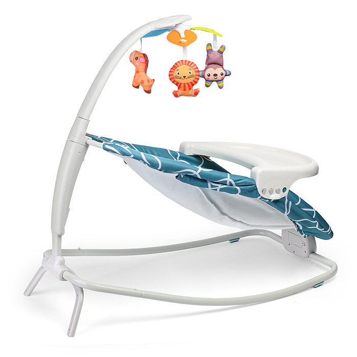 Фото к товару Шезлонг детский 8583 "В мире животных" в коробке (бирюзовый) Шезлонг детский 8583 "В мире животных" в коробке (бирюзовый)