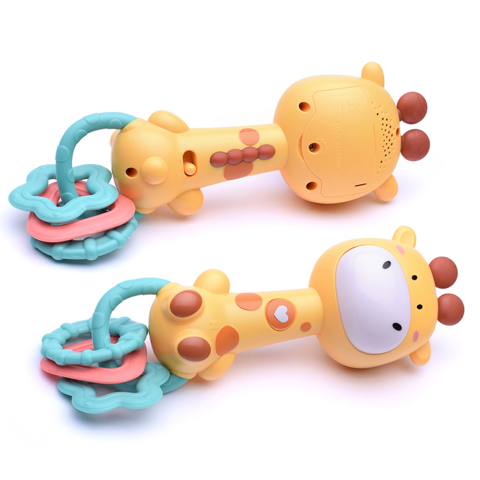 Погремушка Y0014-2 "Жирафик" на батарейках, в коробке