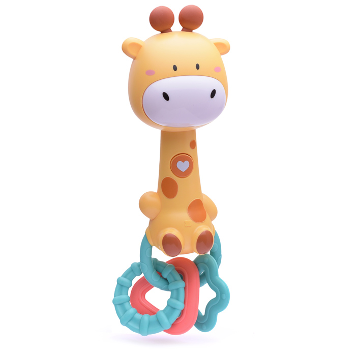 Погремушка Y0014-2 "Жирафик" на батарейках, в коробке