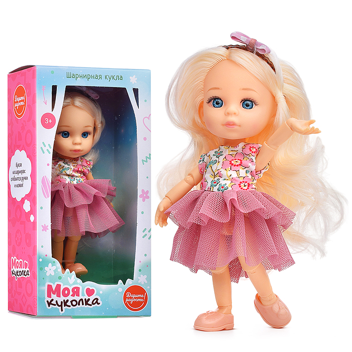 Кукла шарнирная UT0121-2 "Моя куколка" в коробке