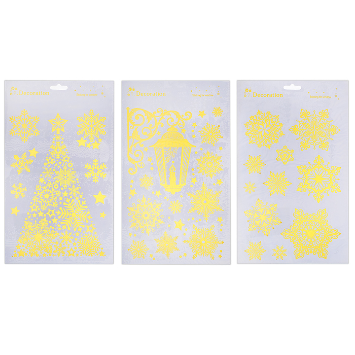 Наклейка новогодняя для декора S1543 "Зимние узоры" Наклейка новогодняя для декора S1543 "Зимние узоры"