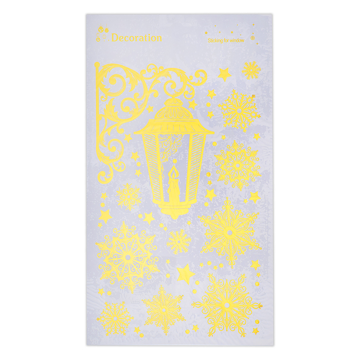 Наклейка новогодняя для декора S1543 "Зимние узоры"