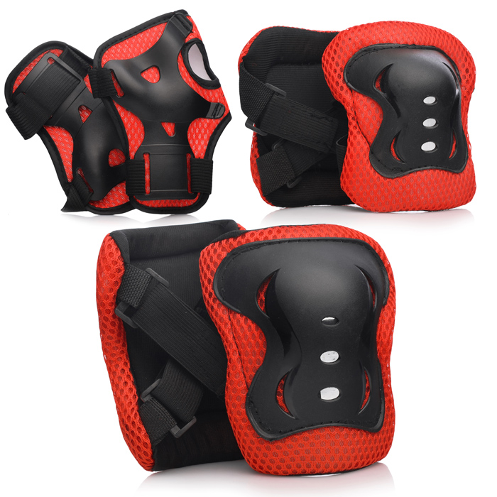 Набор защиты для катания U026162Y (цвет красно/черный) Набор защиты для катания U026162Y (цвет красно/черный)
