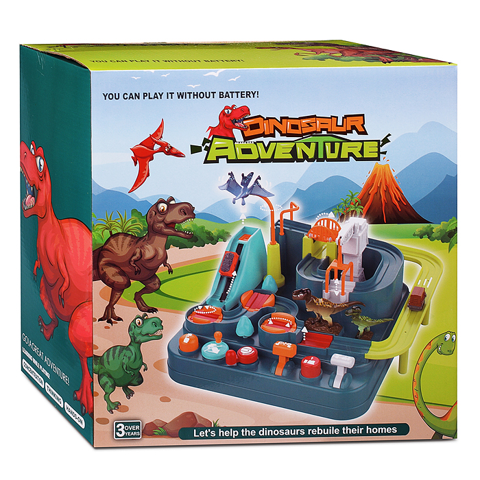 Автотрек T101ED-1 "Приключение динозавров" в коробке