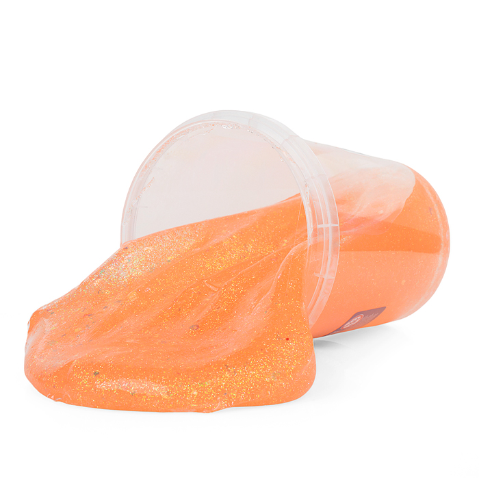 Фото к товару Слайм Пегас, блестки битое стекло оранжевый 500 мл. Слайм Пегас, блестки битое стекло оранжевый 500 мл.