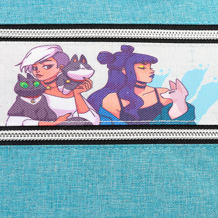 Фото к товару Сумка на молнии, А4, CATS LOVE, синий меланж 40х28х4,5 см Сумка на молнии, А4, CATS LOVE, синий меланж 40х28х4,5 см