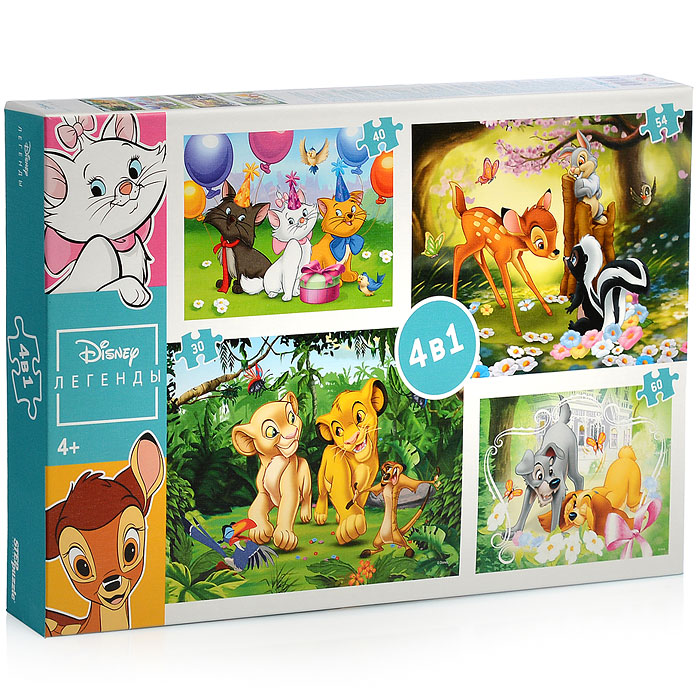 Пазлы 4в1 "Легенды Disney" (Disney) Пазлы 4в1 "Легенды Disney" (Disney)