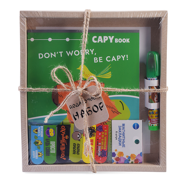 Набор Тетрадь Капибары в школе, формат А5, клетка с полями, 48 листов, на скрепке