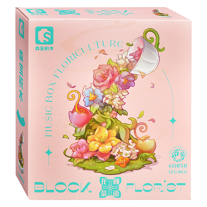 Конструктор 611050 "Цветы из чашки" (575 дет.) в коробке