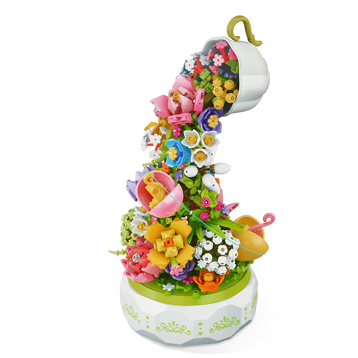 Конструктор 611050 "Цветы из чашки" (575 дет.) в коробке