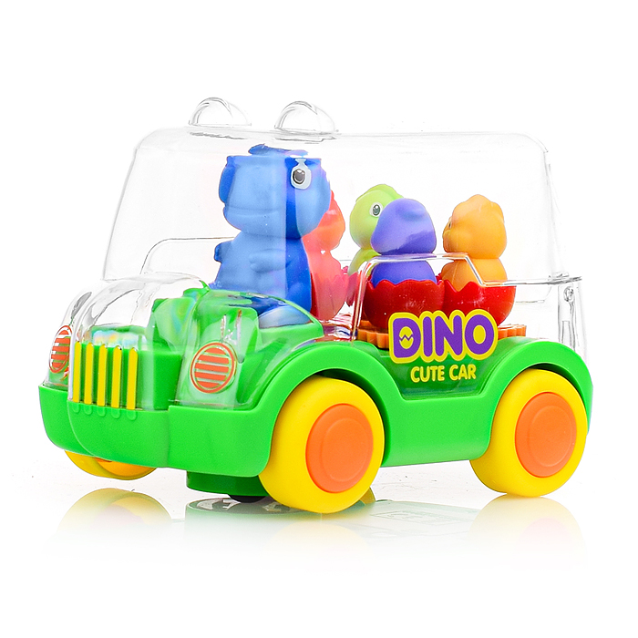 Машина M07-B с динозавриками, на батарейках. в коробке
