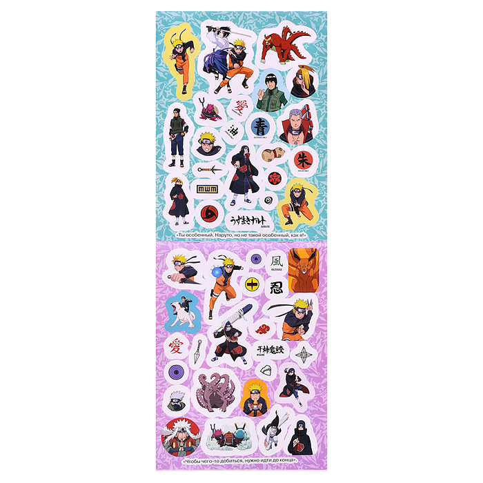 Наклейки Naruto Shippuden (100 наклеек. Синяя)
