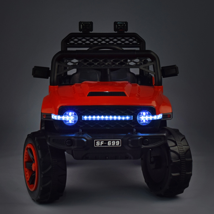 Электромобиль U023394Y "Автокросс" на аккумуляторе, с р/у управлением, в коробке (красный)