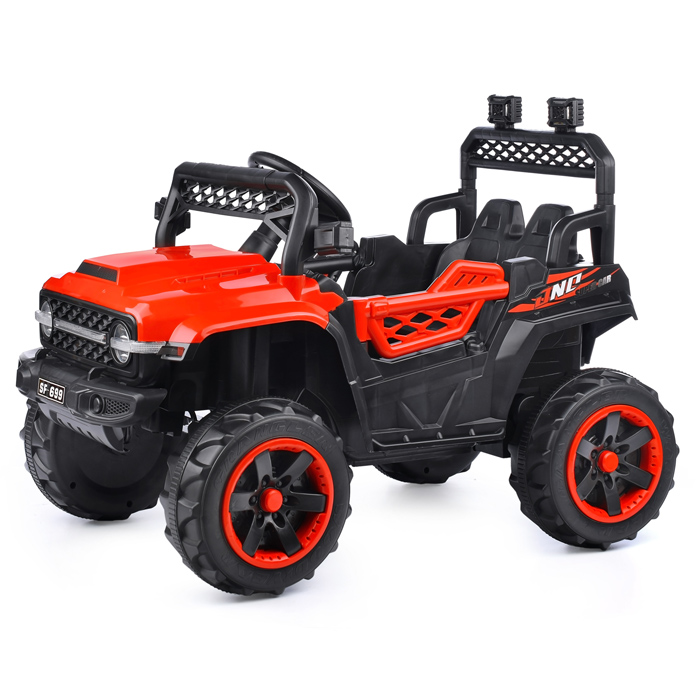 Электромобиль U023394Y "Автокросс" на аккумуляторе, с р/у управлением, в коробке (красный)