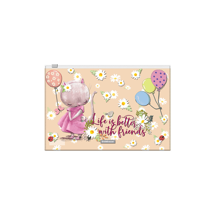 Zip-пакет пластиковый Cute Animals, B5, ассорти (в пакете по 12 шт.)