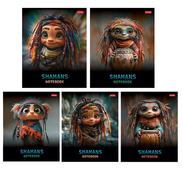 Тетрадь 48л. клетка "Шаманы" 5 диз. Тетрадь 48л. клетка "Шаманы" 5 диз.