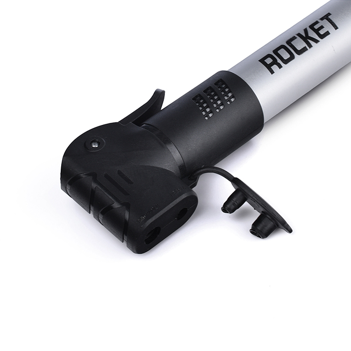 Фото к товару Насос ручной велосипедный Rocket, алюминий, A/V, Presta Насос ручной велосипедный Rocket, алюминий, A/V, Presta