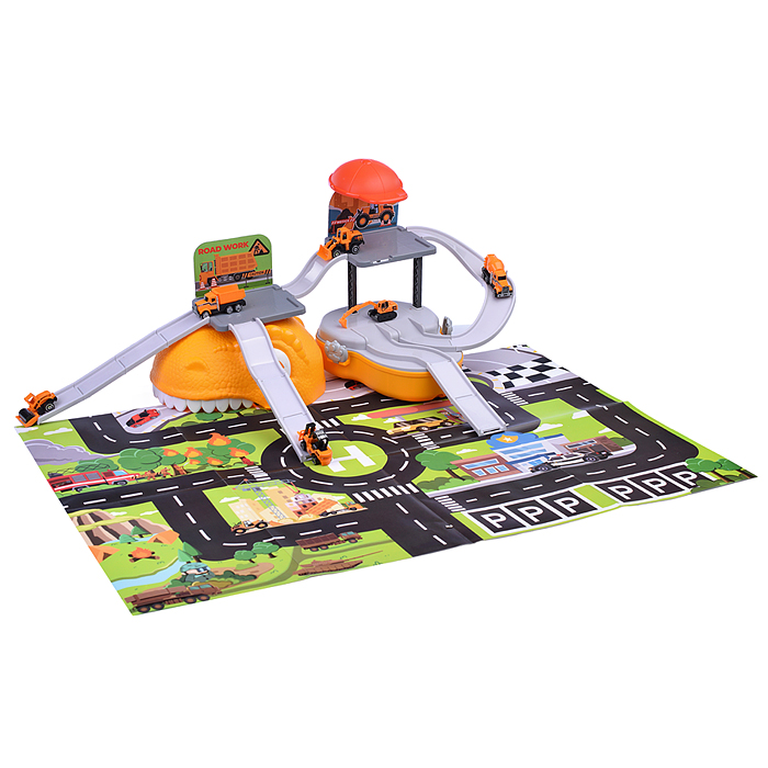 Фото к товару Автотрек 6621 "Дино: хранитель машин" (желтый) в коробке Автотрек 6621 "Дино: хранитель машин" (желтый) в коробке