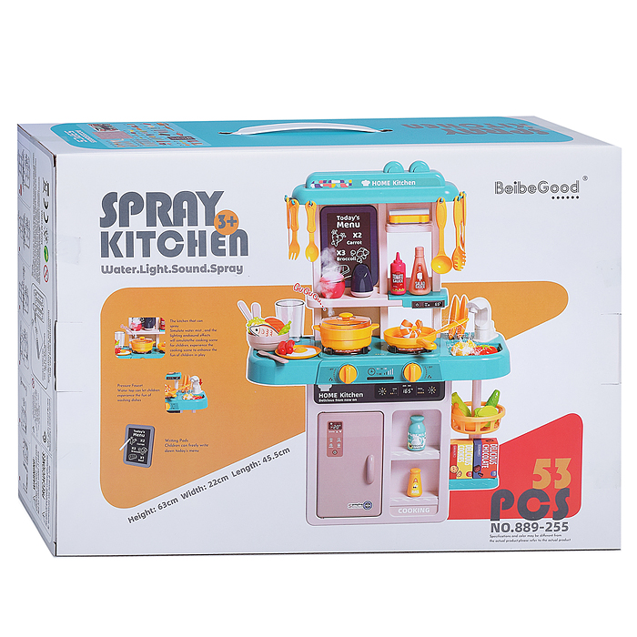 Фото к товару Игровой набор кухня 889-255 "Мини шеф-1" (свет, звук) в коробке Игровой набор кухня 889-255 "Мини шеф-1" (свет, звук) в коробке