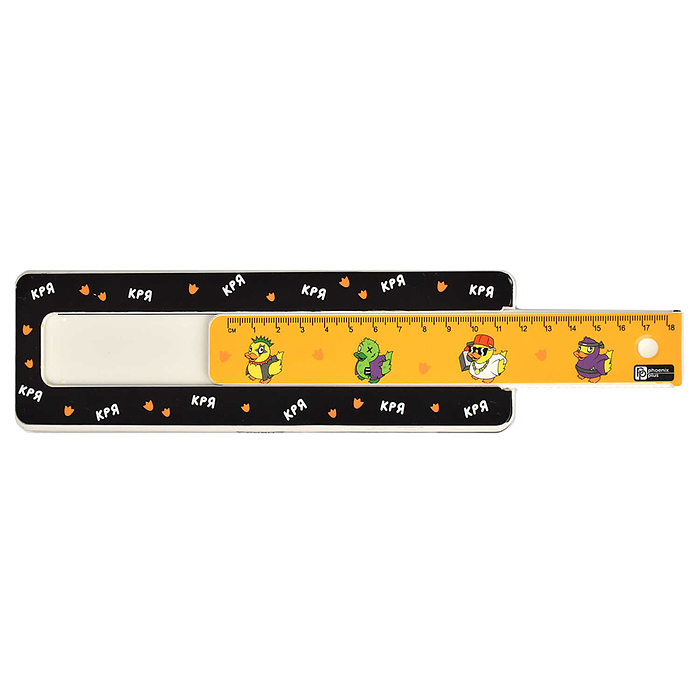 Фото к товару Пенал школьный в комплекте с линейкой "КРЯ" без наполнения, 21х6.4х2.5 см, АБС-пластик Пенал школьный в комплекте с линейкой "КРЯ" без наполнения, 21х6.4х2.5 см, АБС-пластик