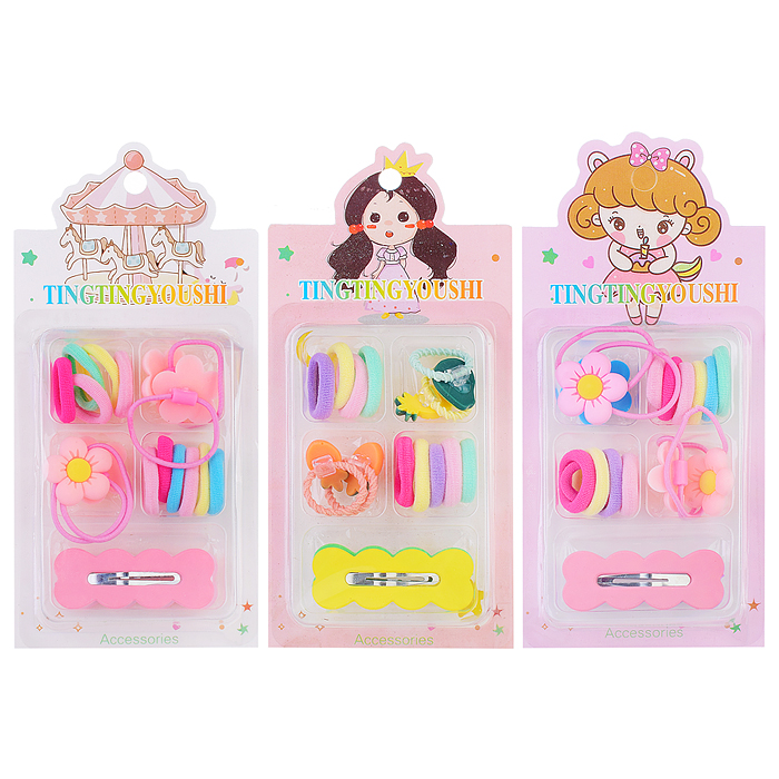 Набор заколок и резинок 00-3246 для волос "Цветочек" Набор заколок и резинок 00-3246 для волос "Цветочек"