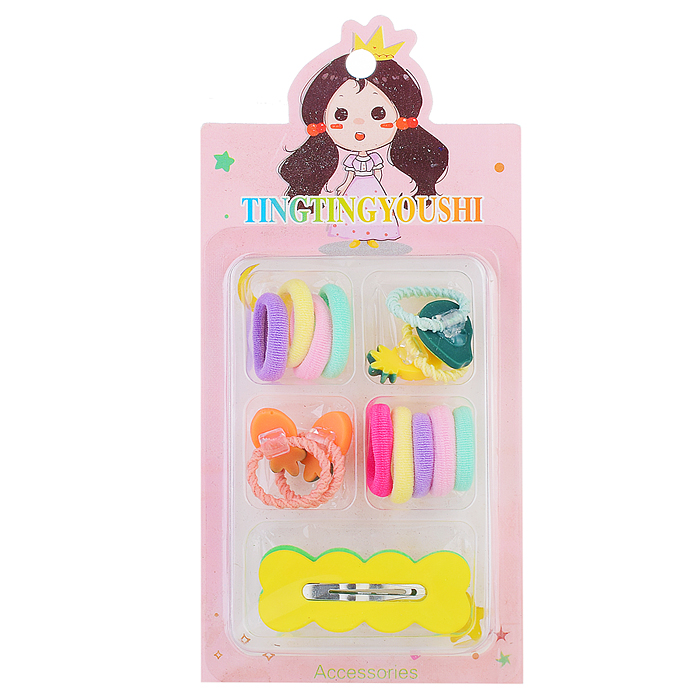 Набор заколок и резинок 00-3246 для волос "Цветочек"