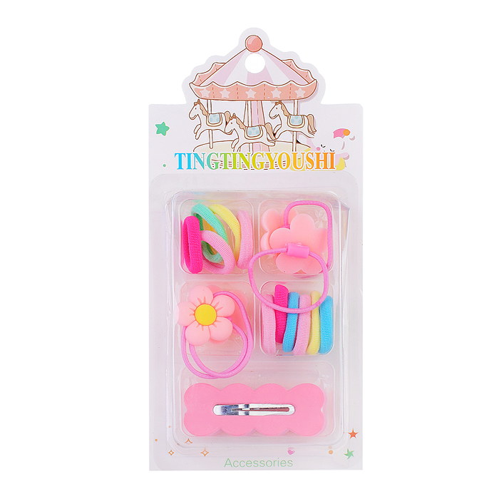 Набор заколок и резинок 00-3246 для волос "Цветочек"