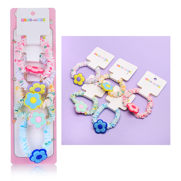 Набор резинок для волос 00-3878 "Цветок" (5шт.) Набор резинок для волос 00-3878 "Цветок" (5шт.)