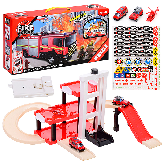 Парковка 558-40D "Пожарная" в коробке Парковка 558-40D "Пожарная" в коробке