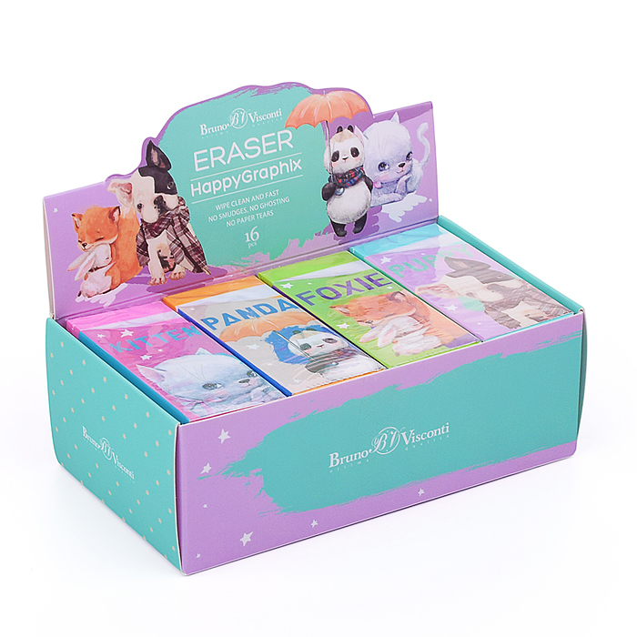 Фото к товару Ластик "HappyGraphix. Kids", 4 цвета Ластик "HappyGraphix. Kids", 4 цвета