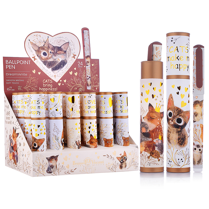 Ручка "DreamWrite. "Сказочный день" шариковая 0.7 мм, синяя, 3 вида