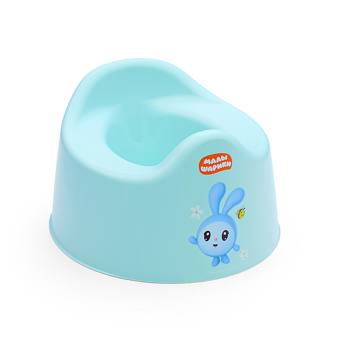 Горшок детский с декором "Малышарики" 275х254х170мм (Зеленый)