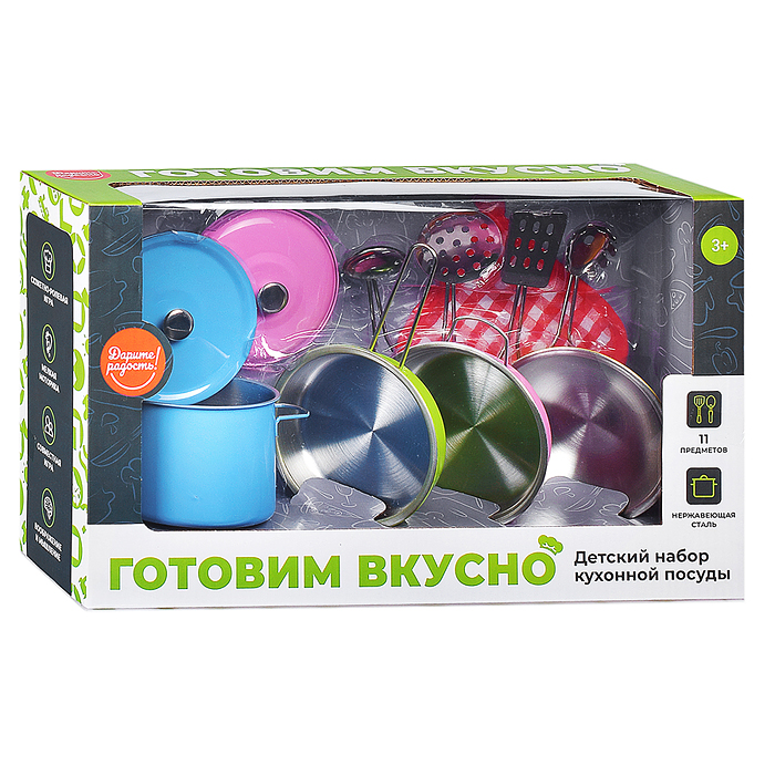 Набор посуды UT0119-2 "Готовим вкусно-1" 11 предметов, в коробке