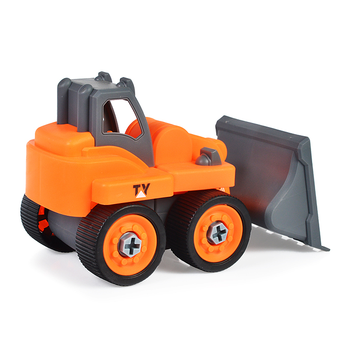 Конструктор 0591-2 "Бульдозер" с отверткой, в коробке